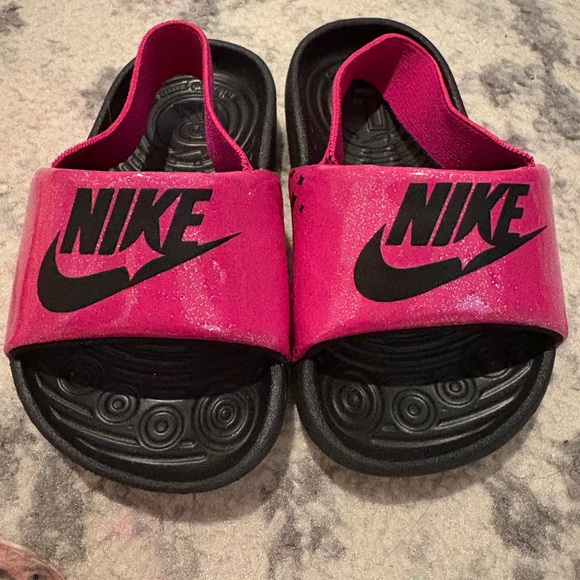 Nike Other - Nike Pink and Black Slide Sandals